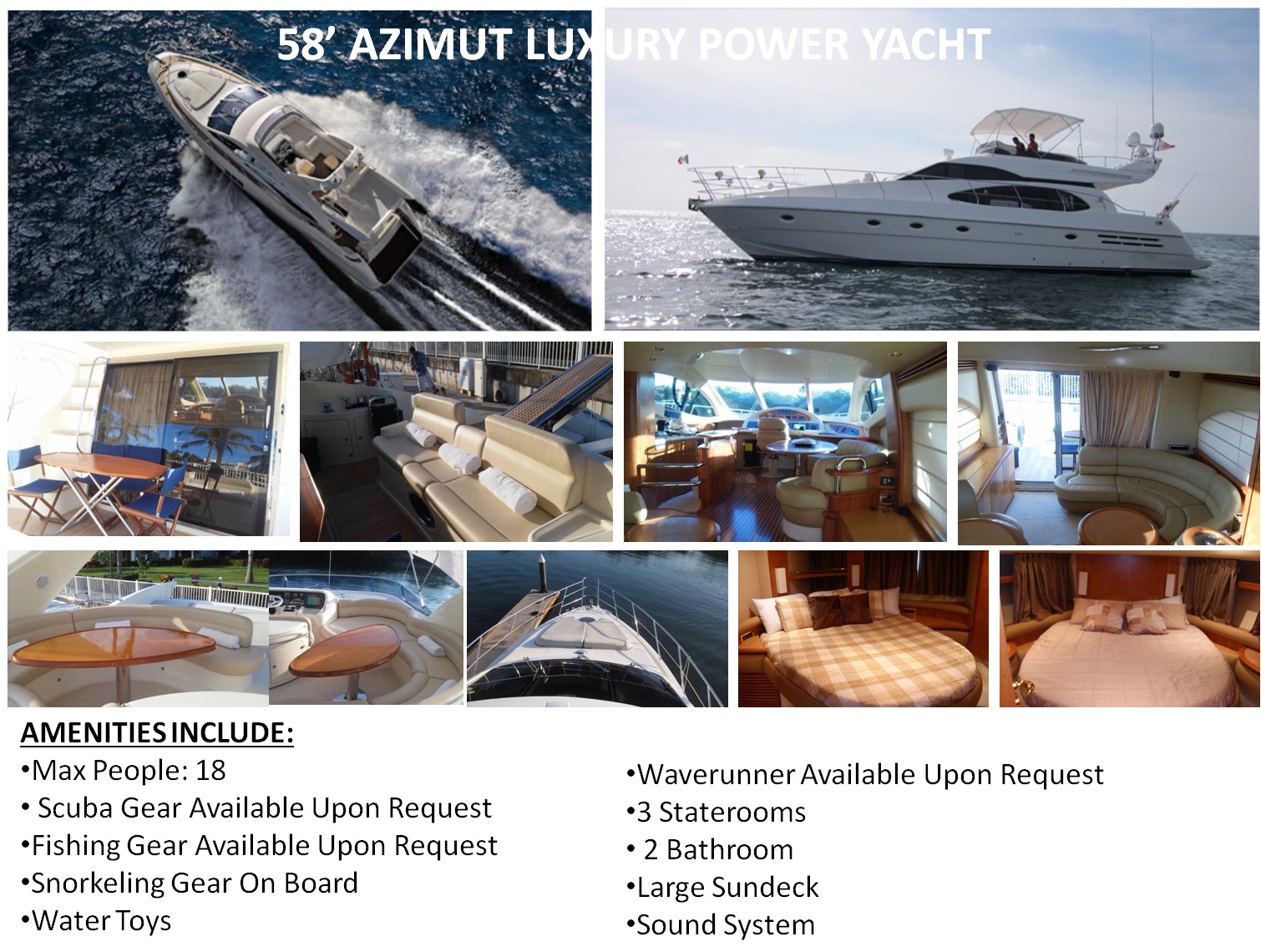 58 Ft Azimut Luxury Yacht